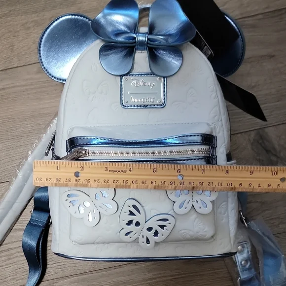 Loungefly Disney Blue Butterfly Kids Backpack - Picture 6 of 7